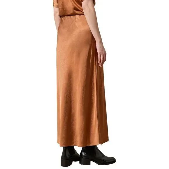 Lilla P Womens Satin Bias Maxi Skirt - Picture 2 of 3